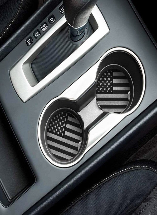Britimes Car Coasters for Drinks Absorbent, 2 Pack Cup Holders, 2.56" Ceramic Stone & Non-Scratch Cork Base Coasters Cupholder, Auto Accessories for Women & Men, American Gray Your Grey America - Image 5